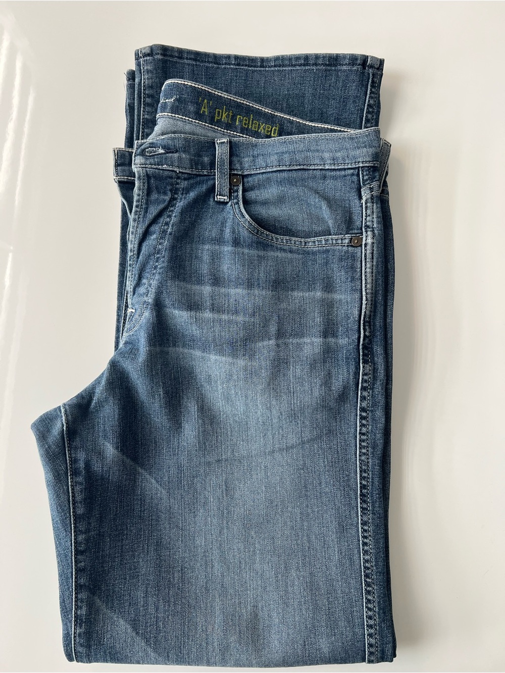 7 For All Mankind Men's Relaxed Denim Jeans - Medium Blue Wash